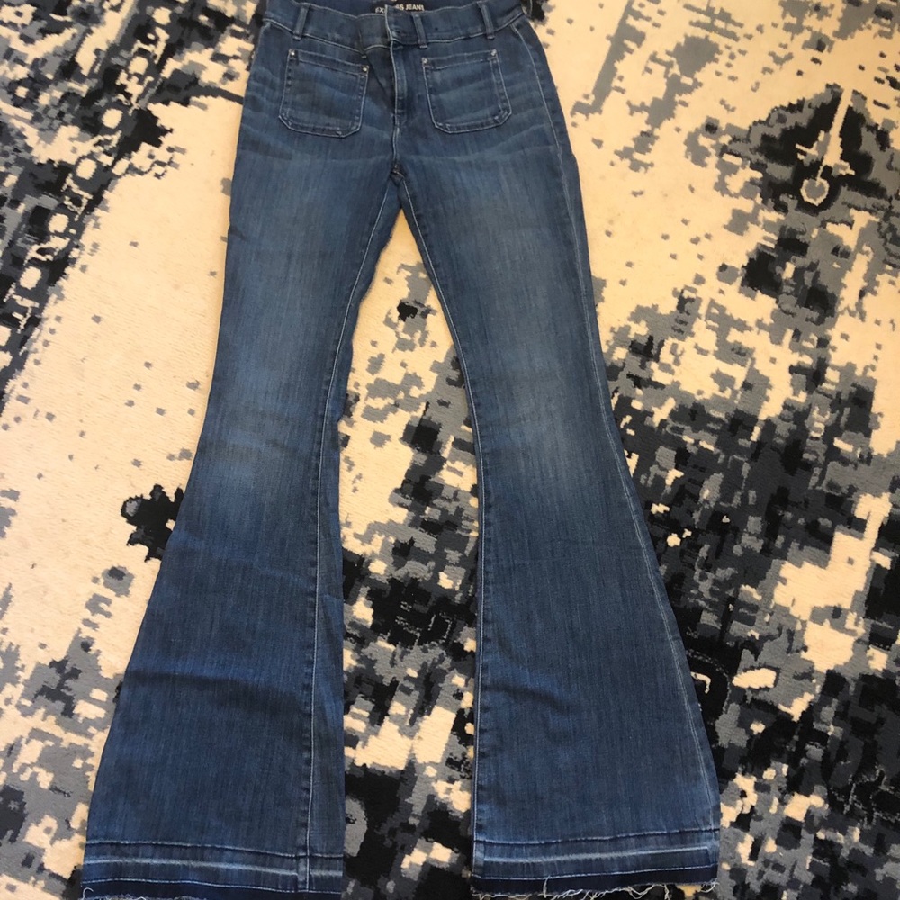 Express Mid Rise Bell Flare
